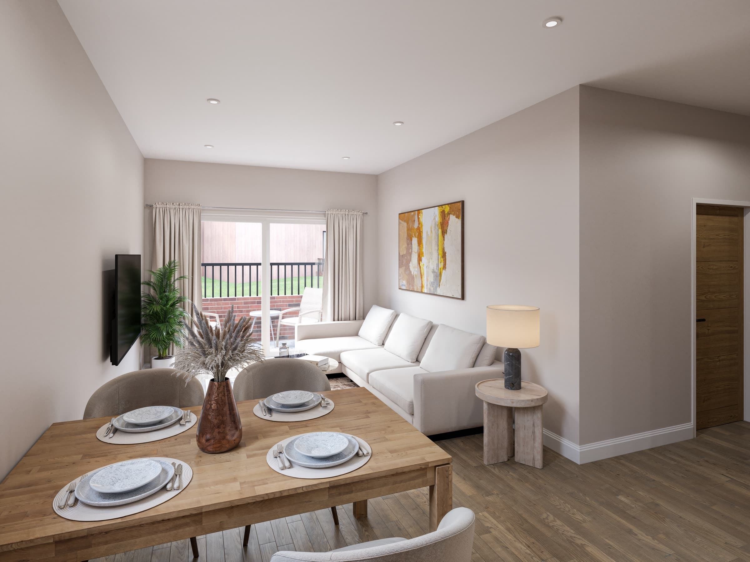 Pound Court, 140 Main Road, Sidcup, living and dining CGI